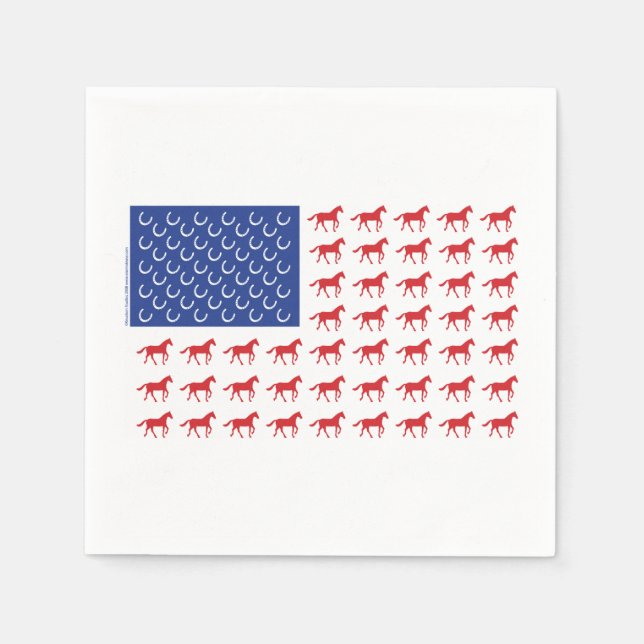 Patriotic Horses Napkin (Front)