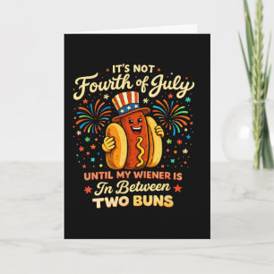 Patriotic Hot Dog Dad Joke Fourth Of July Dumb Par Card
