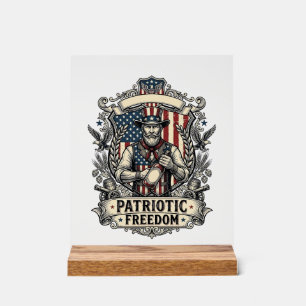 Patriotic Hot Sauce Lover Acrylic Sign