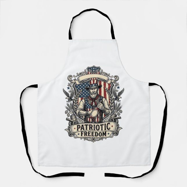 Patriotic Hot Sauce Lover Apron (Front)