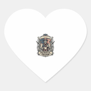 Patriotic Hot Sauce Lover Heart Sticker