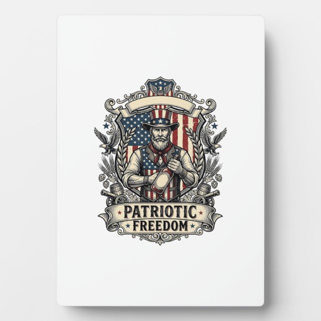 Patriotic Hot Sauce Lover Plaque (Front)