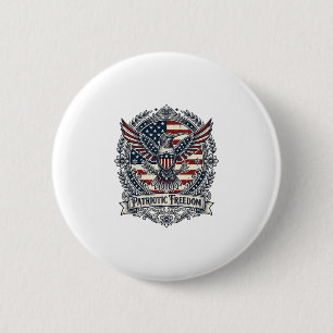 Patriotic Hummingbird 6 Cm Round Badge