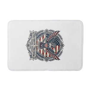 Patriotic Hummingbird Bath Mat