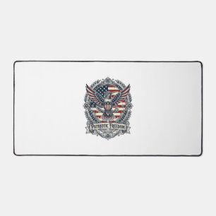 Patriotic Hummingbird Desk Mat
