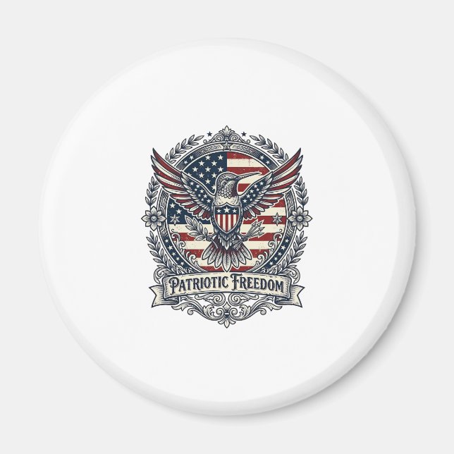 Patriotic Hummingbird Magnet (Front)