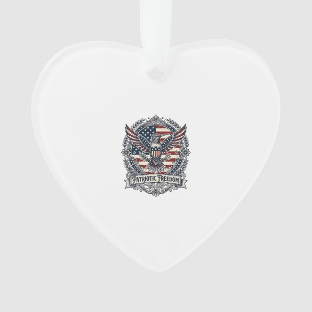Patriotic Hummingbird Ornament (Front)