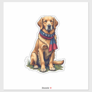 Patriotic Hunting Golden Retriever Vintage Tee 4