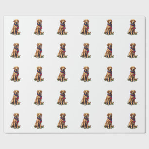 Patriotic Hunting Golden Retriever Vintage Tee 4 Wrapping Paper