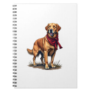 Patriotic Hunting Golden Retriever Vintage Tee Notebook