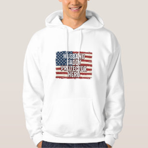 Patriotic Husband Daddy Protector Hero Flag Shirt 