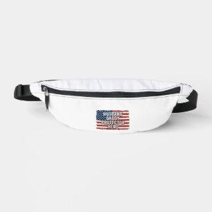 Patriotic Husband Daddy Protector Hero Flag Shirt  Bum Bags
