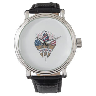 Patriotic Ice Cream Cones Vintage Fourth of July S Watch