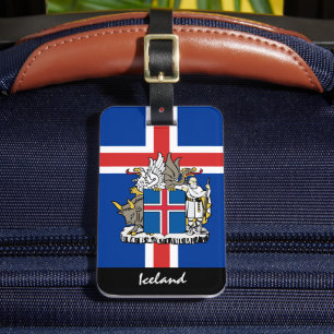Patriotic Iceland Luggage Tags, Icelandic Flag Tag