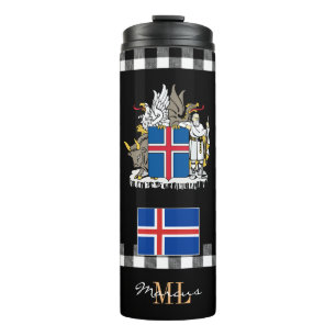 Patriotic Iceland travel Mug, Icelandic Flag Thermal Tumbler