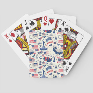 Patriotic Icons - Statue of Liberty, Flag (2) Playing Cards