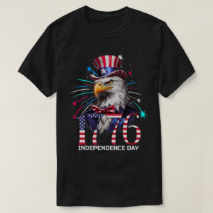 Patriotic Independence Day 1776  Eagle Fireworks T-Shirt