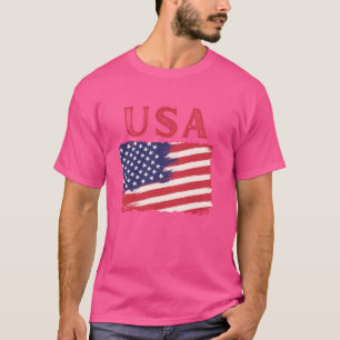 Patriotic Independence Day of the USA, July 4 (USA T-Shirt