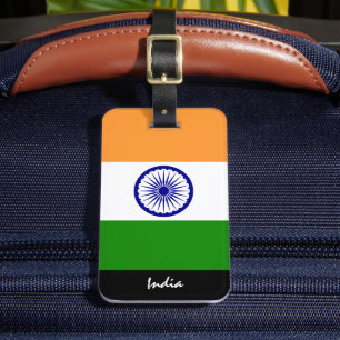 Patriotic India Luggage Tags, Indian Flag Tag