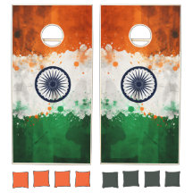 Patriotic Indian Flag Inspired Distressed Look
