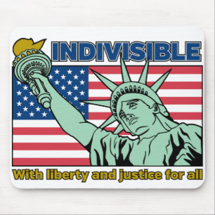 Patriotic-Indivisible-Liberty & Justice for All Mouse Mat