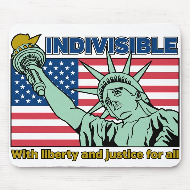 Patriotic-Indivisible-Liberty & Justice for All Mouse Mat (Front)
