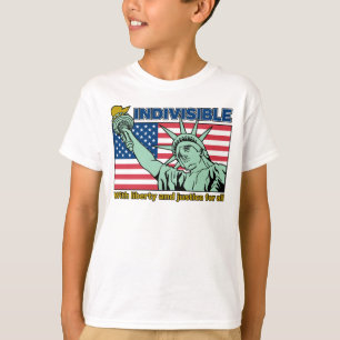 Patriotic-Indivisible-Liberty & Justice for All T-Shirt