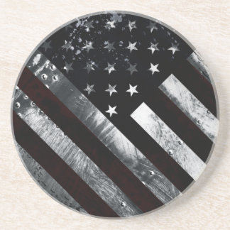 Patriotic Industrial American Flag Coaster