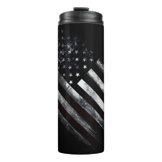 Patriotic Industrial American Flag Thermal Tumbler