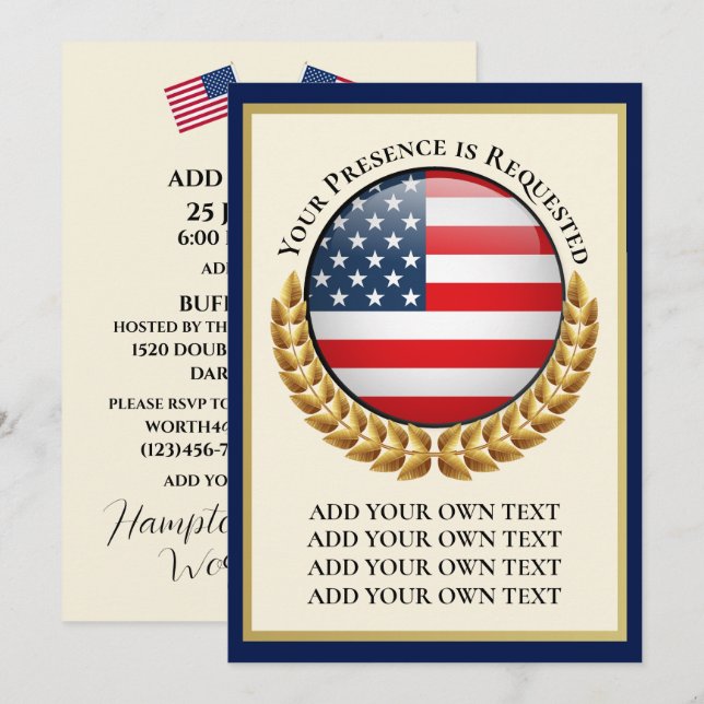 PATRIOTIC Invitation (Front/Back)