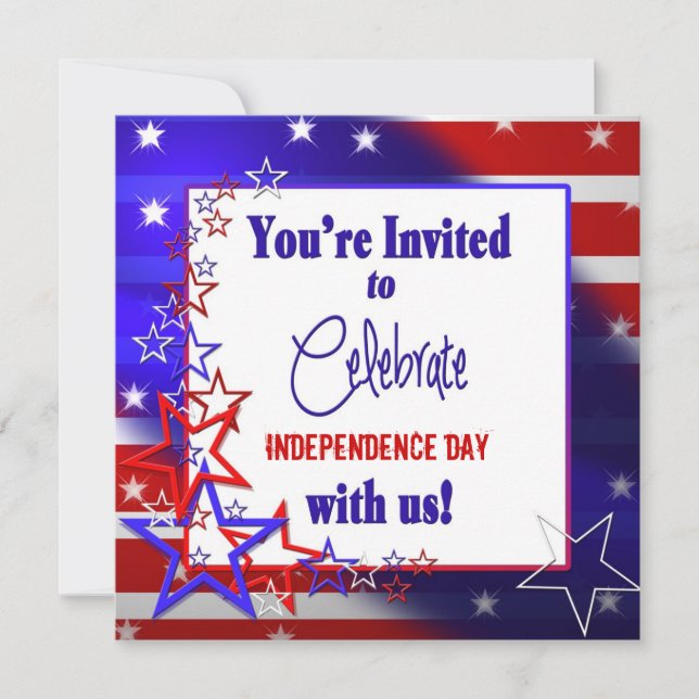 Patriotic Invitation - Stars and Stripes (Front)