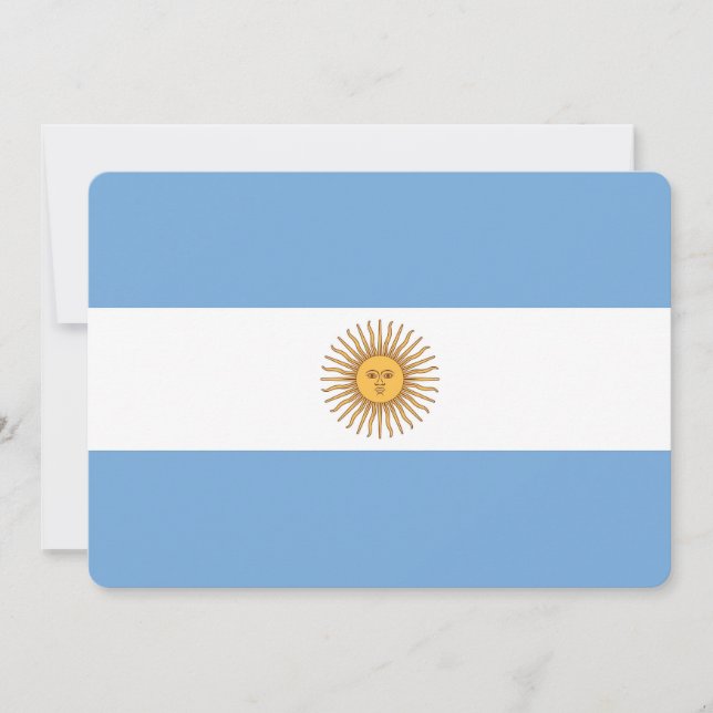 Patriotic invitations with Argentina Flag (Front)