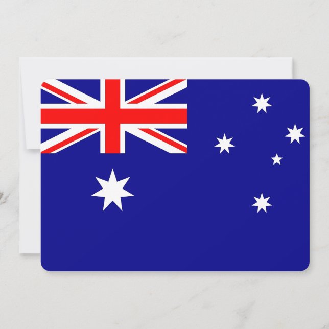 Patriotic invitations with Australia Flag (Front)