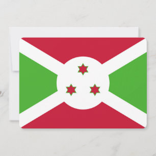 Patriotic invitations with Burundi Flag