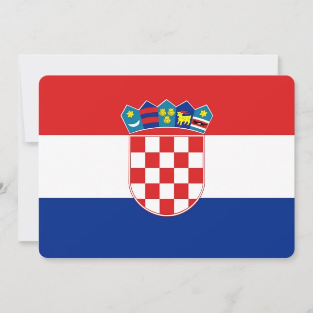 Patriotic invitations with Croatia Flag (Front)