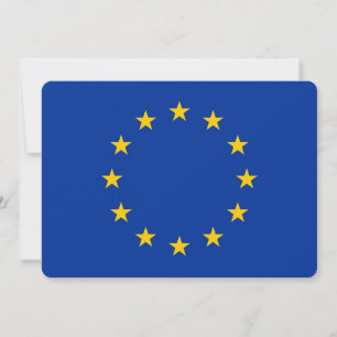 Patriotic invitations with European Union Flag