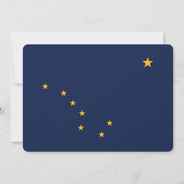 Patriotic invitations with Flag of Alaska, USA (Front)