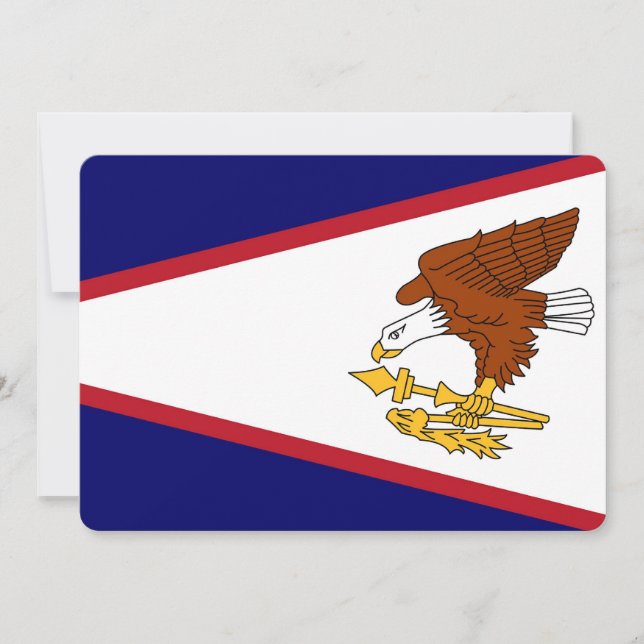 Patriotic invitations with Flag of American Samoa (Front)