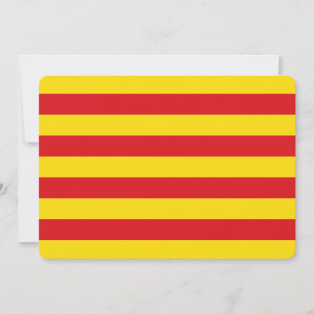 Patriotic  invitations with Flag of Catalonia (Front)