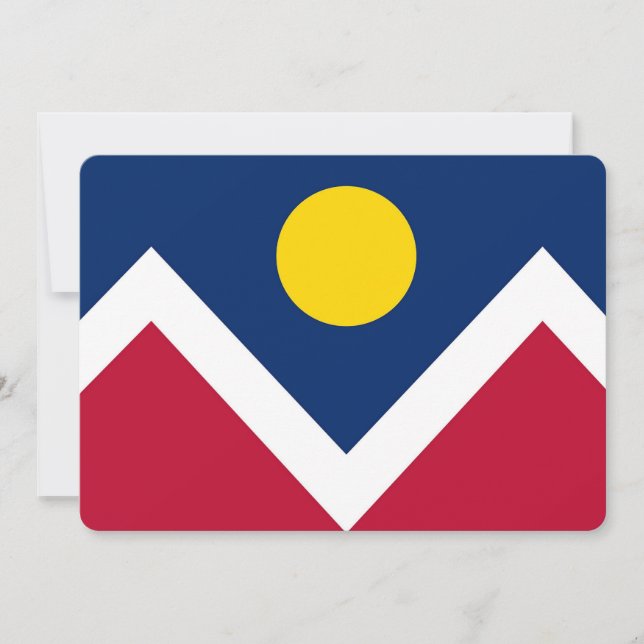 Patriotic invitations with Flag of Denver (Front)