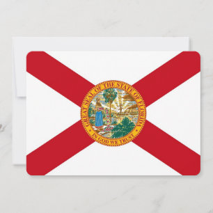 Patriotic invitations with Flag of Florida