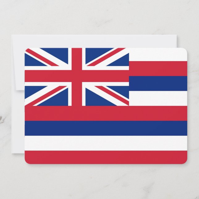 Patriotic invitations with Flag of Hawaii (Front)