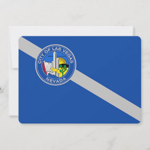 Patriotic  invitations with Flag of Las Vegas