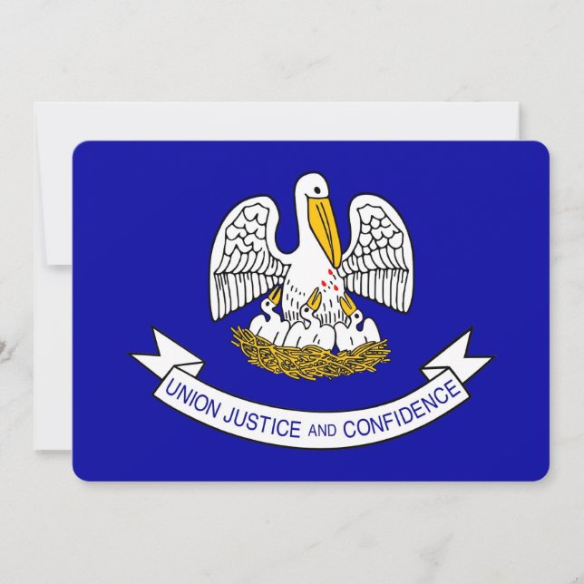 Patriotic invitations with Flag of Louisiana (Front)