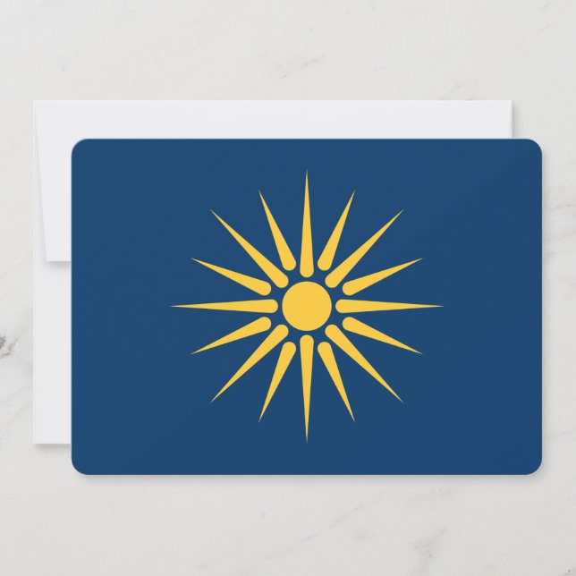 Patriotic  invitations with Flag of Macedonia (Front)