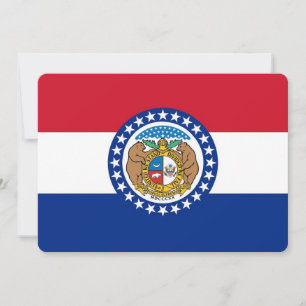Patriotic invitations with Flag of Missouri