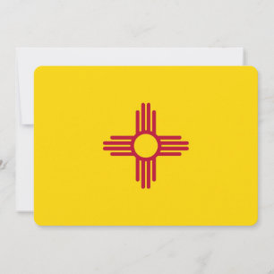 Patriotic invitations with Flag of New Mexico