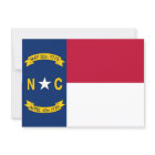 Patriotic invitations with Flag of North Carolina
