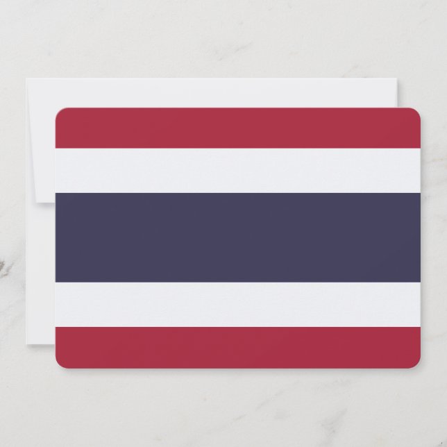 Patriotic  invitations with Flag of Thailand (Front)