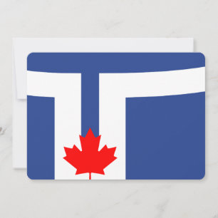 Patriotic  invitations with Flag of Toronto
